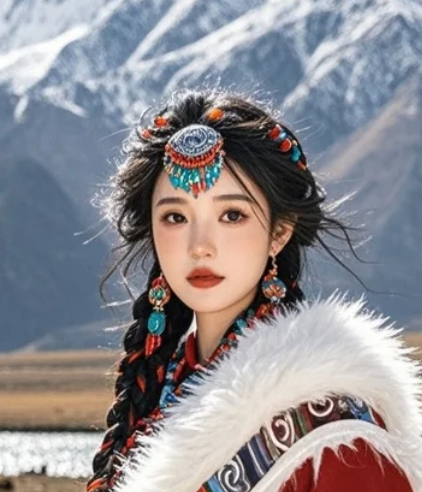 当民族风情遇上自然壮景，她成了高原最动人的风景