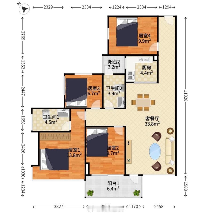 今晚刚成交，坂田信义嘉御山89平4房，套内95平，500万，单价5.6万。深圳