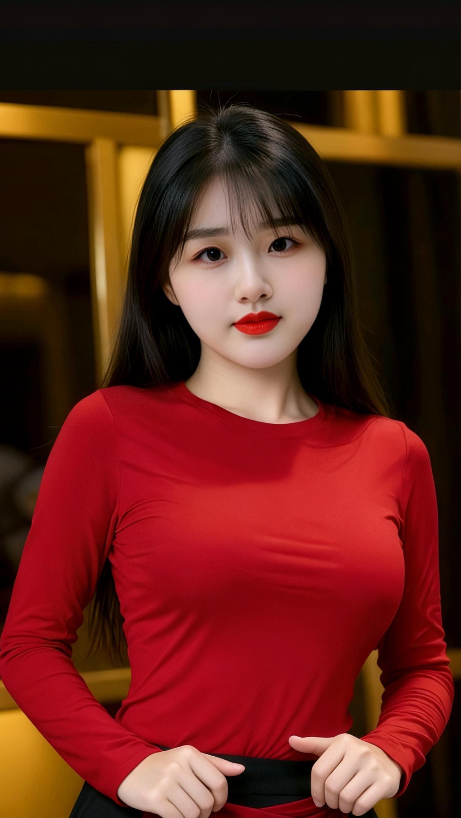 黑发红衣佳人 我要上热们 好身材好气质 清纯女神 性感女神