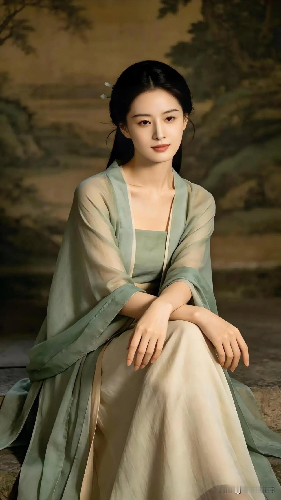 古风素衣，静坐如画，岁月亦温柔。