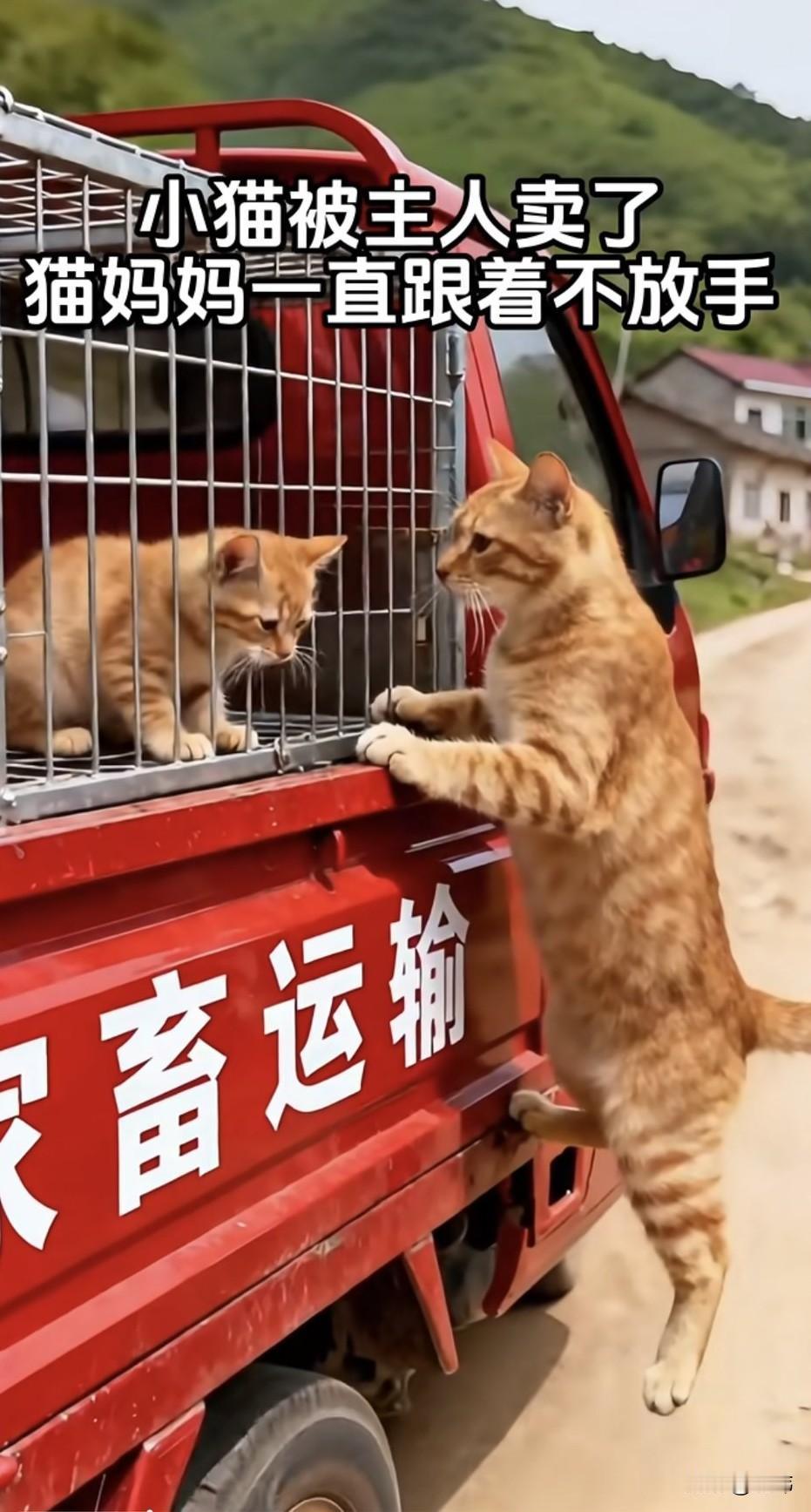 泪目了！一位大哥养了一只猫咪，后来它生了一只小奶猫，可这天大哥居然把小奶猫卖了，