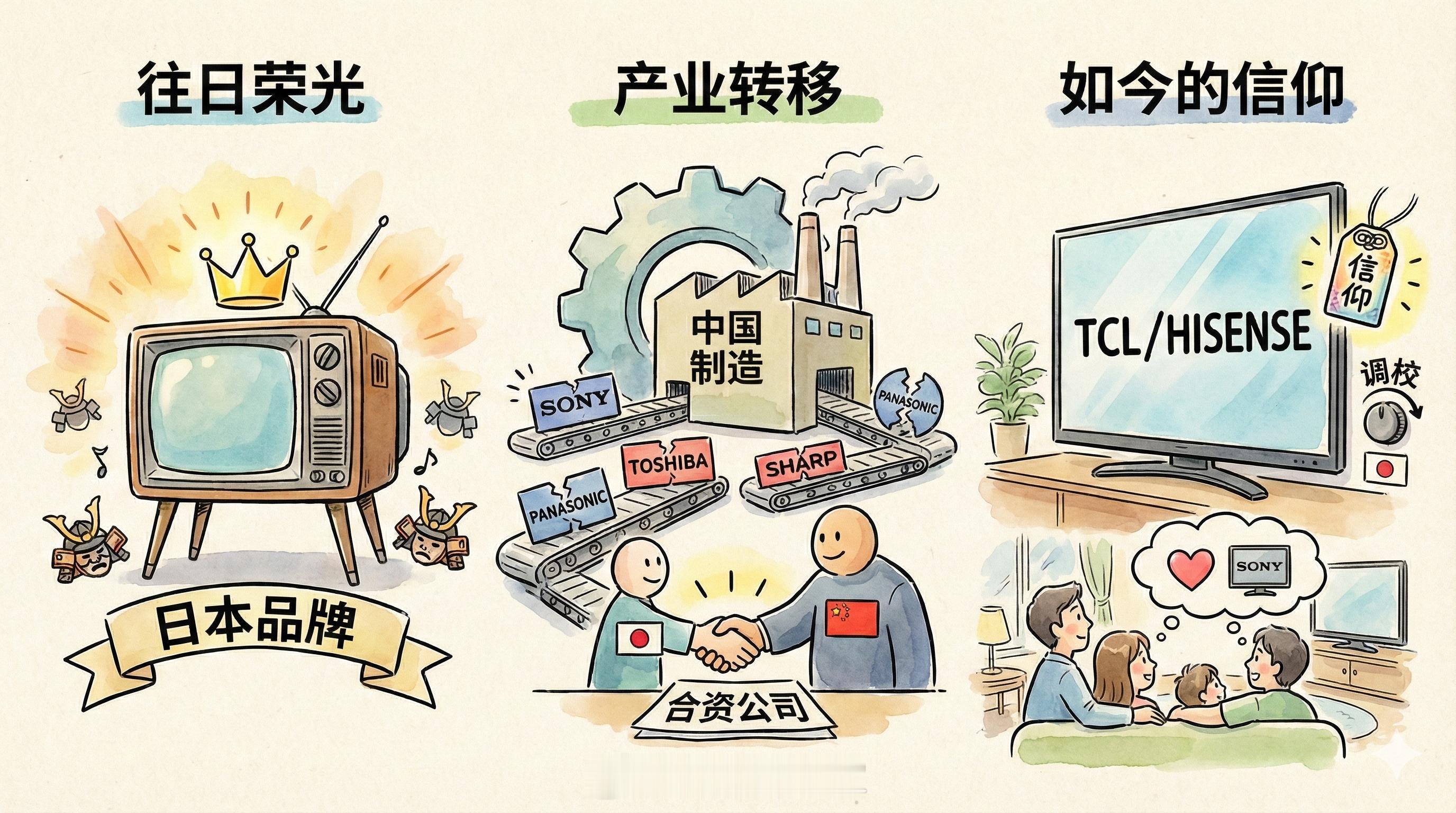 日本电视全军覆没了刚确认了下消息，索尼确实要跟TCL成立合资公司且TCL控股51