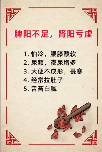 脾阳不足，肾阳亏虚的表现有哪些