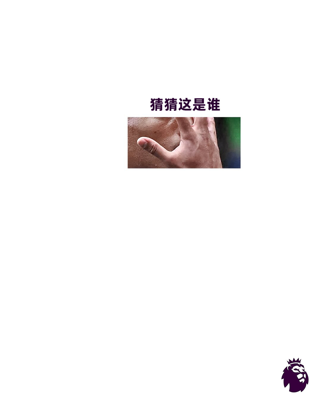 猜猜这是谁？👀难度：⭐英超联赛
