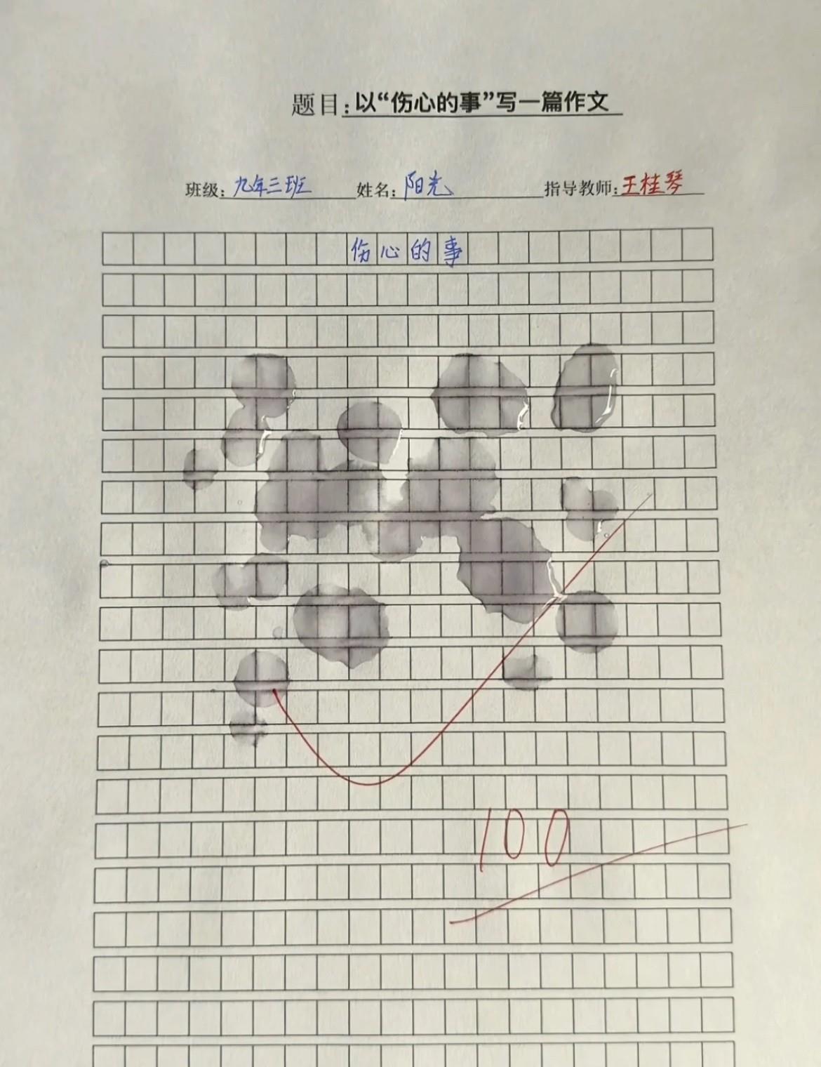 孩子的满分作文。