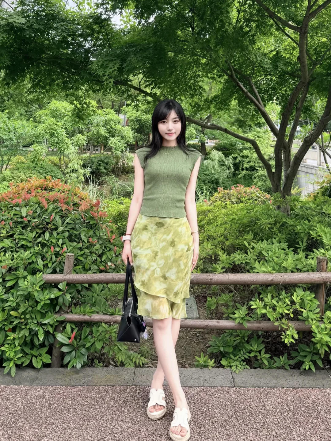 🌿绿色系碎花纯欲风