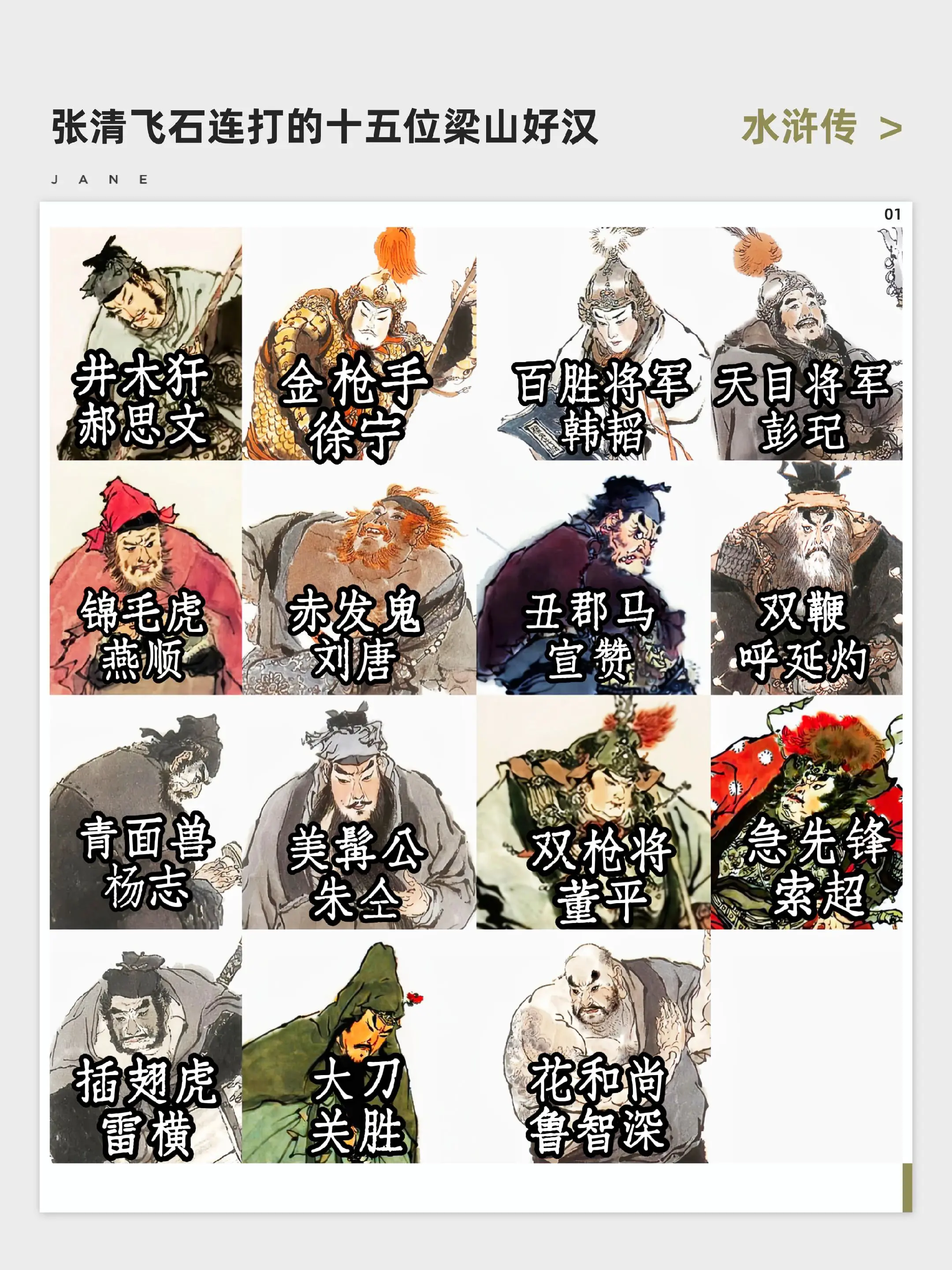 水浒传 没羽箭张清 飞石连打梁山十五将