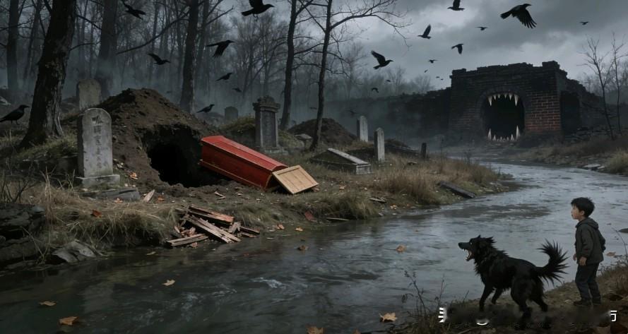 王家庄子西头有一片黑沉沉的老树林子，枯枝交错遮天蔽日，林子里常年盘旋着成群乌鸦，