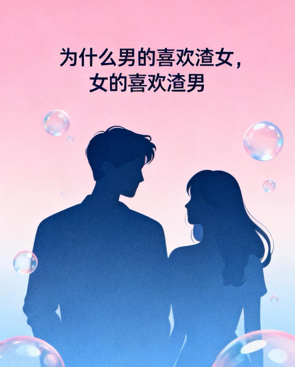 朋友问我一个问题，为什么男的喜欢渣女，女的喜欢渣男？我告诉他这种喜欢性是临时