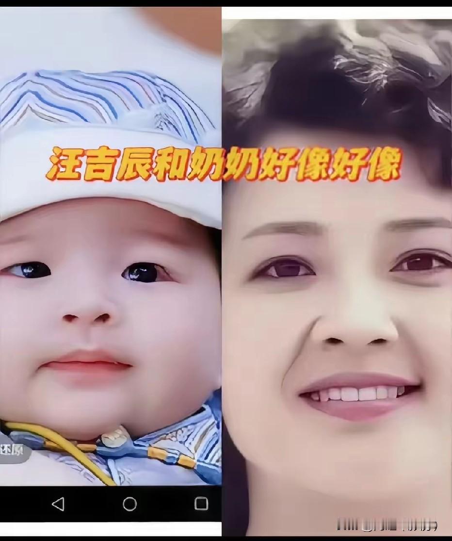 汪宝儿的长相太有特点了，不像爸爸小菲，不像妈妈筱梅，反倒和奶奶兰姐如同一个模子刻