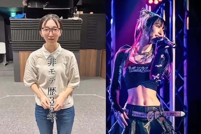 日本一偶像女子上班下班前后对比能看得出是同一人吗？