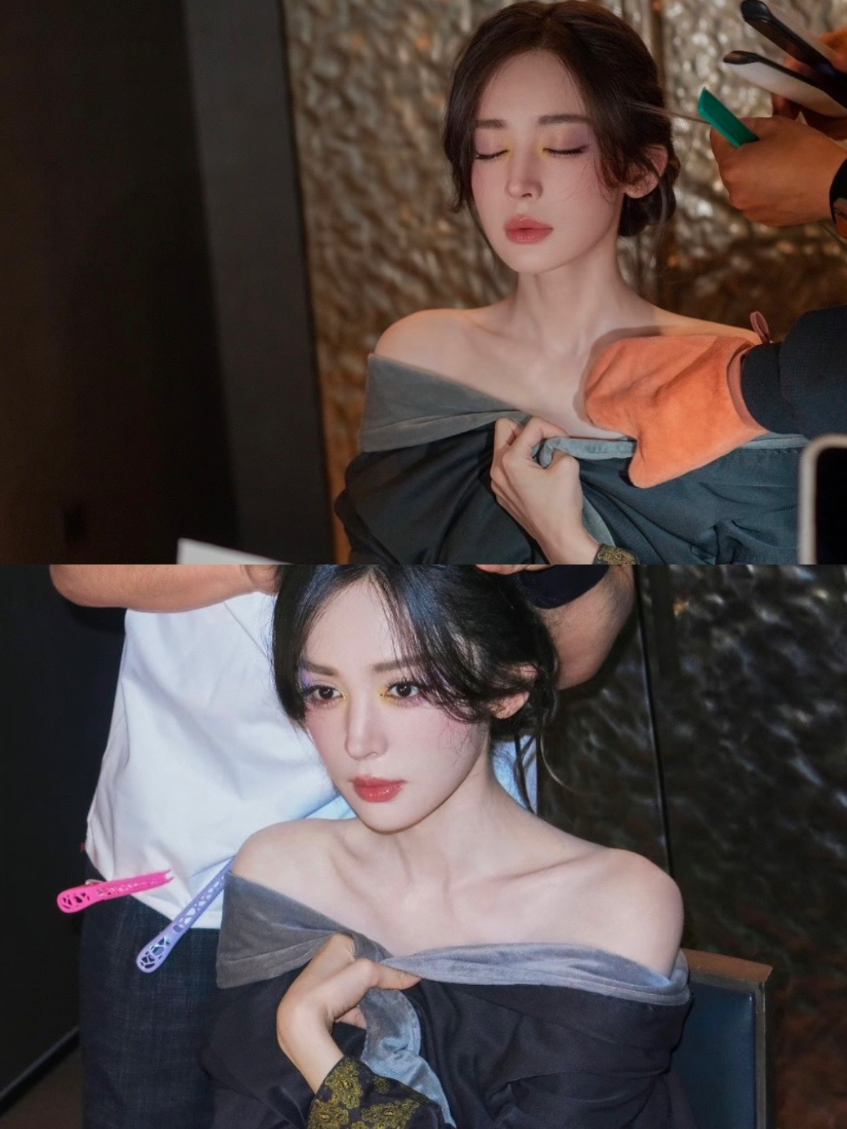 都来感受一下古力娜扎的美貌！不敢信她只是穿了件睡袍！美人大概就是披麻袋都好看！