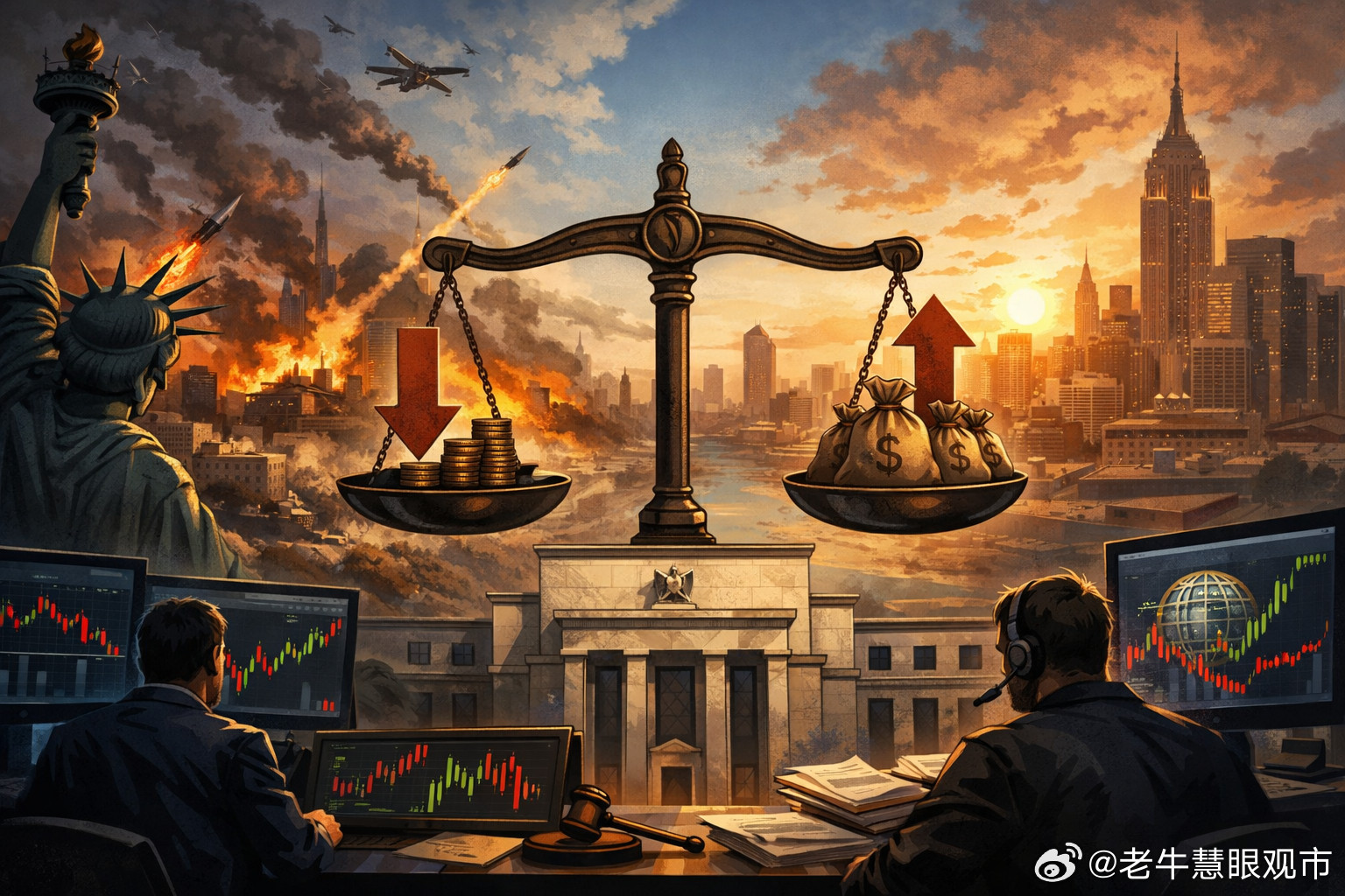 今晚8点半，市场迎来一场硬仗：首份“战火非农”报告，正在逼美联储做选择北京时间4