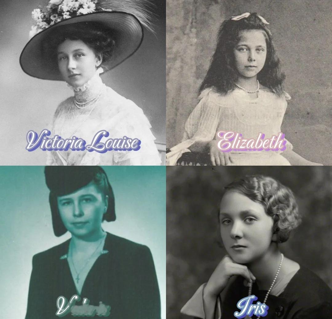 论四姐妹浅薄的孙女缘💐普鲁士的维多利亚·路易丝(1892-1980)。威廉二