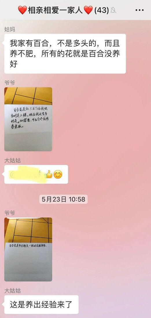 爷爷不会用输入法于是聊天都用手写回复