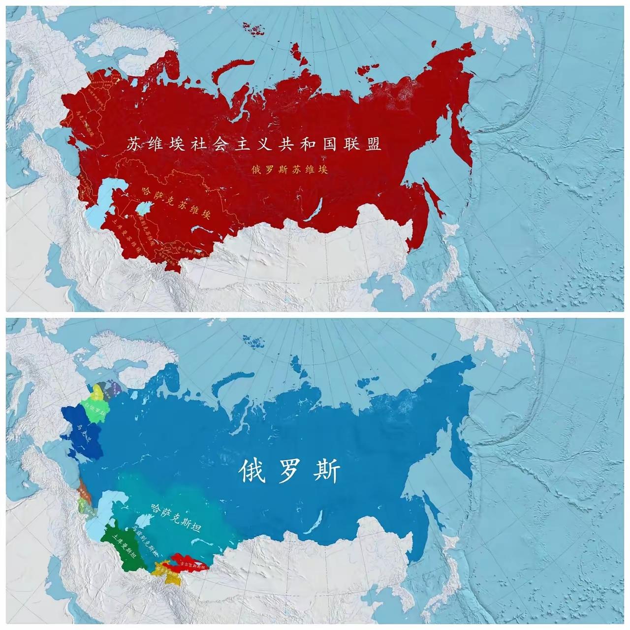 苏联没解体时，对外发动了4场战争，同一时期，美国对外发动了3场。苏联解体之后，