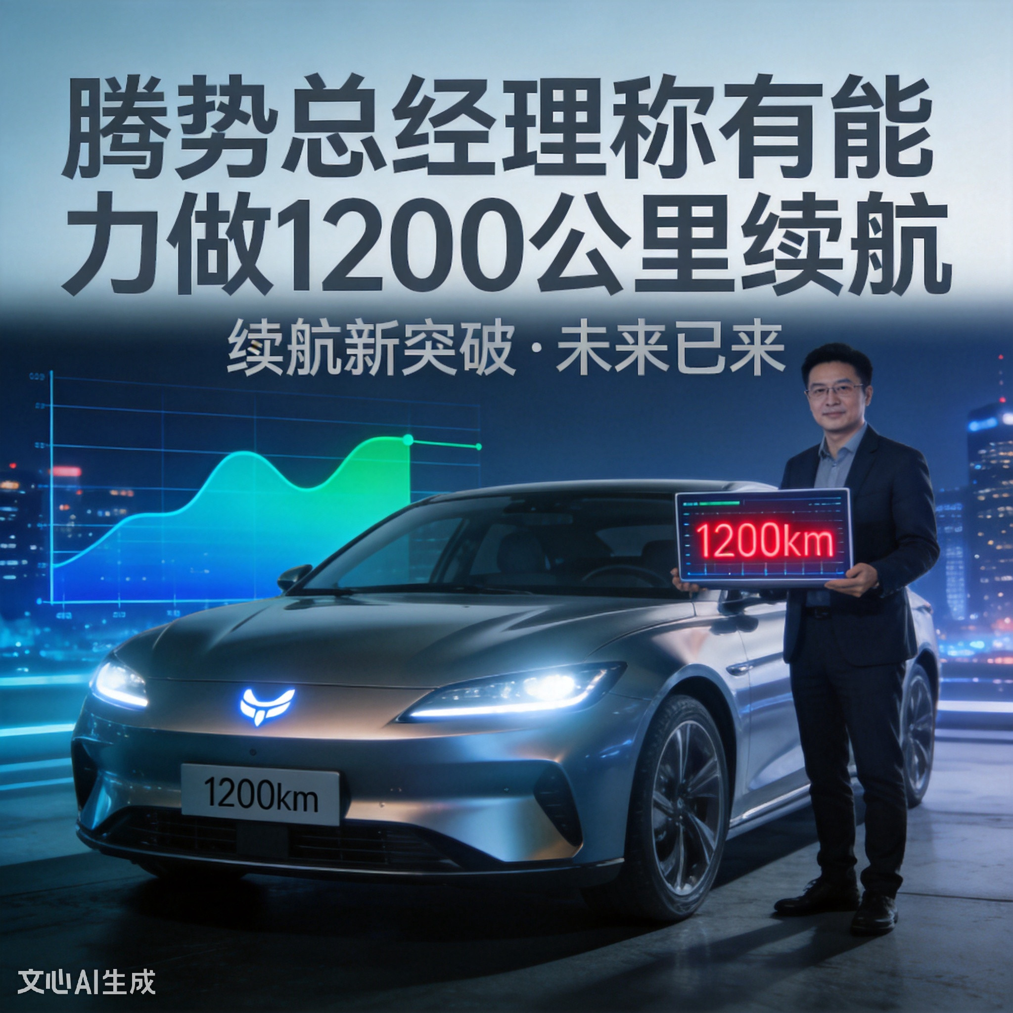 腾势直接把行业天花板掀了！总经理公开放话：现在1100公里续航只是起点，1200、1300公里纯电车