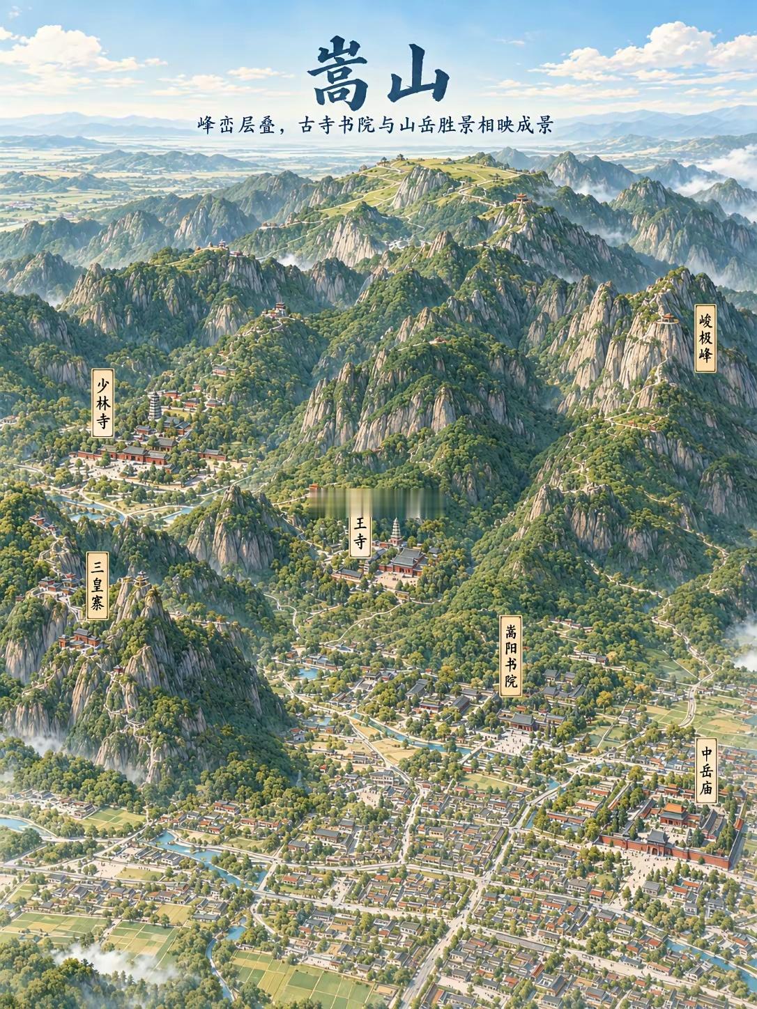 五岳名山，你爬过几座？五岳朝圣，五行圆满。道阻且长，行则将至。五岳，雄、奇、险、