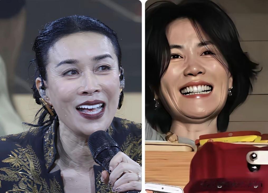 想当年年轻的时候，王菲和那英都是大美女，对比来看王菲的长相还要更出彩一些。一