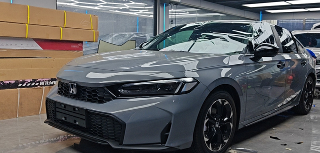 思域颜值相当不错从车头看车还挺大，但是别的角度就显小了