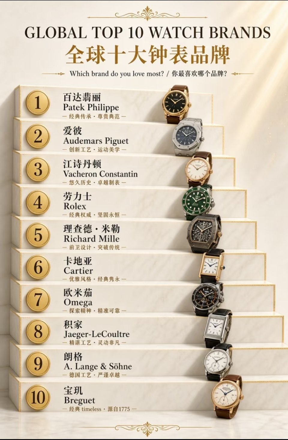 世界十大名表，刘诗诗欧米茄全球名人大使，真是内娱85后断层第一的存在呀​​​