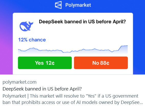 美国正对DeepSeek开展国家安全调查四月之前，美国会不会禁掉DeepSee