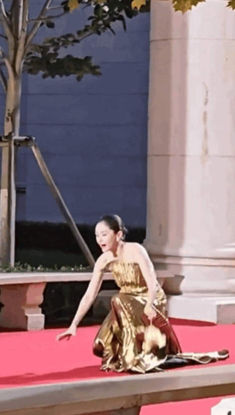现在全网最尴尬的就是王子文了吧本来穿的美美的走红毯，哪成想，刚走两步，一个踉跄