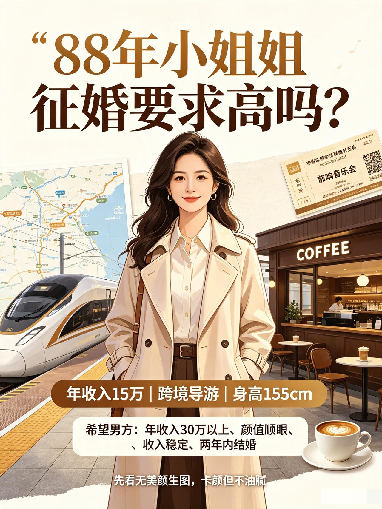 河南88年小姐姐征婚，她年收入15万。希望男方有30万以上的收入，她