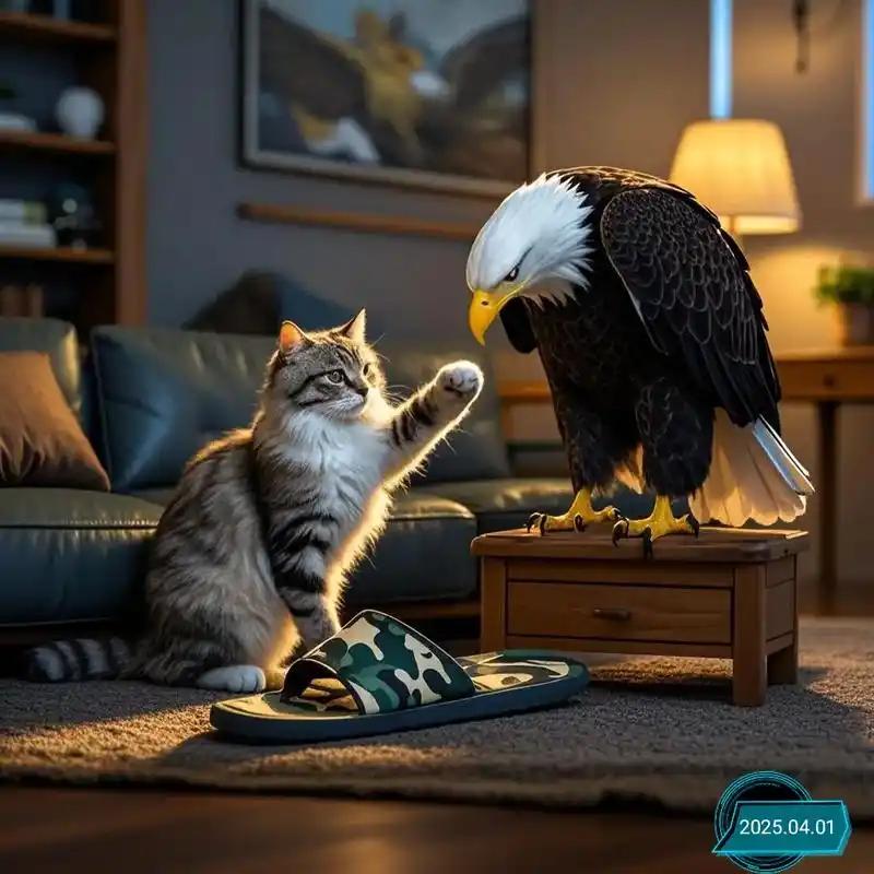 此文纯属虚构故事，请勿当真。鹰酱声嘶力竭地吼道：“波斯猫，给你四十八小时，马上