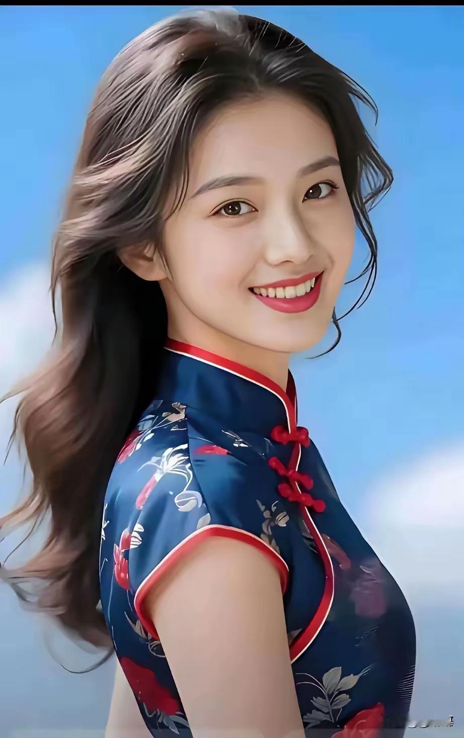 这姑娘穿旗袍真好看！