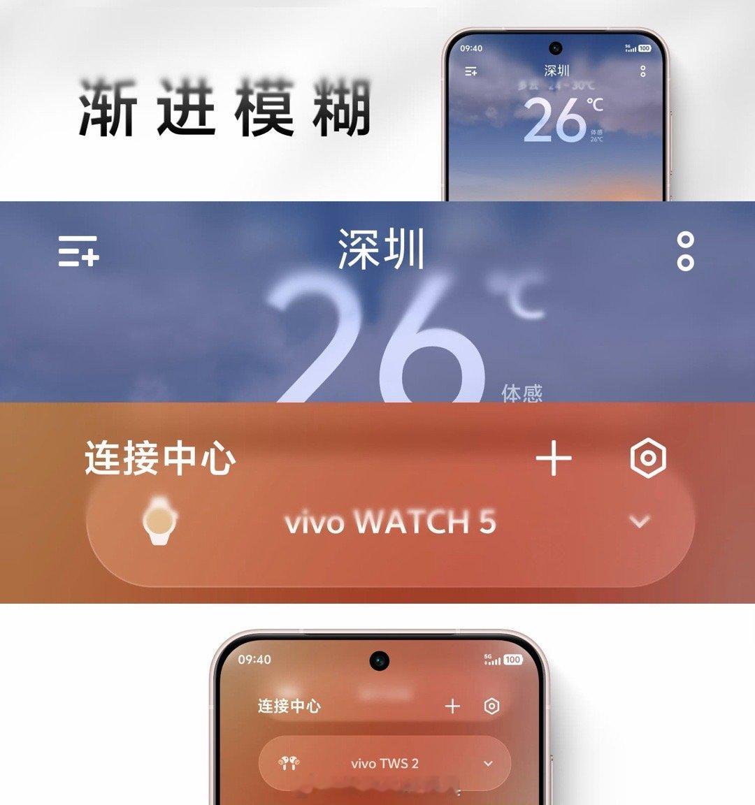 在舒适体验上，OriginOS6也有很多升级，如全新的“渐进模糊”效果、全新晕动