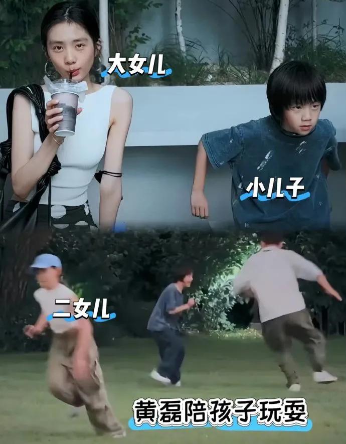 颜值太可了孙莉晒出一家五口日常：19岁黄多多做料理、画画气质出众，黄磊在草地上