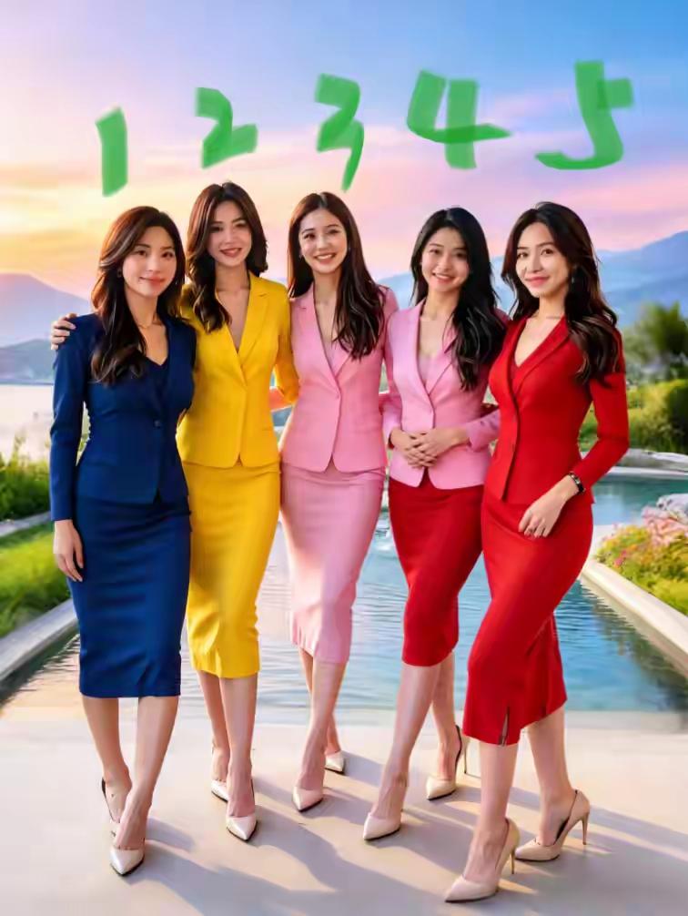 按颜值五个美女长相基本差别不大，身材也算可以，带出去谈项目投资还是挺有面子的，只