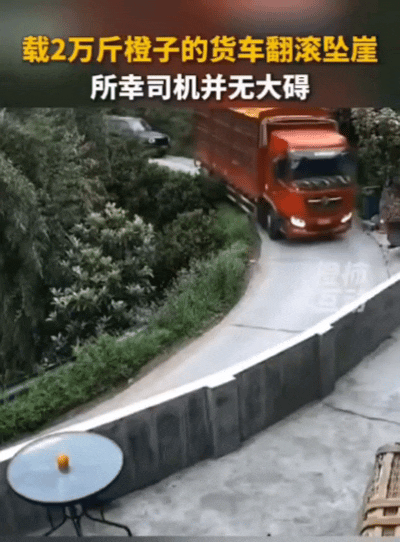 悬崖边滚落的两万斤橙子湖北秭归的盘山公路，弯道连着陡坡，一眼望不到头。4月