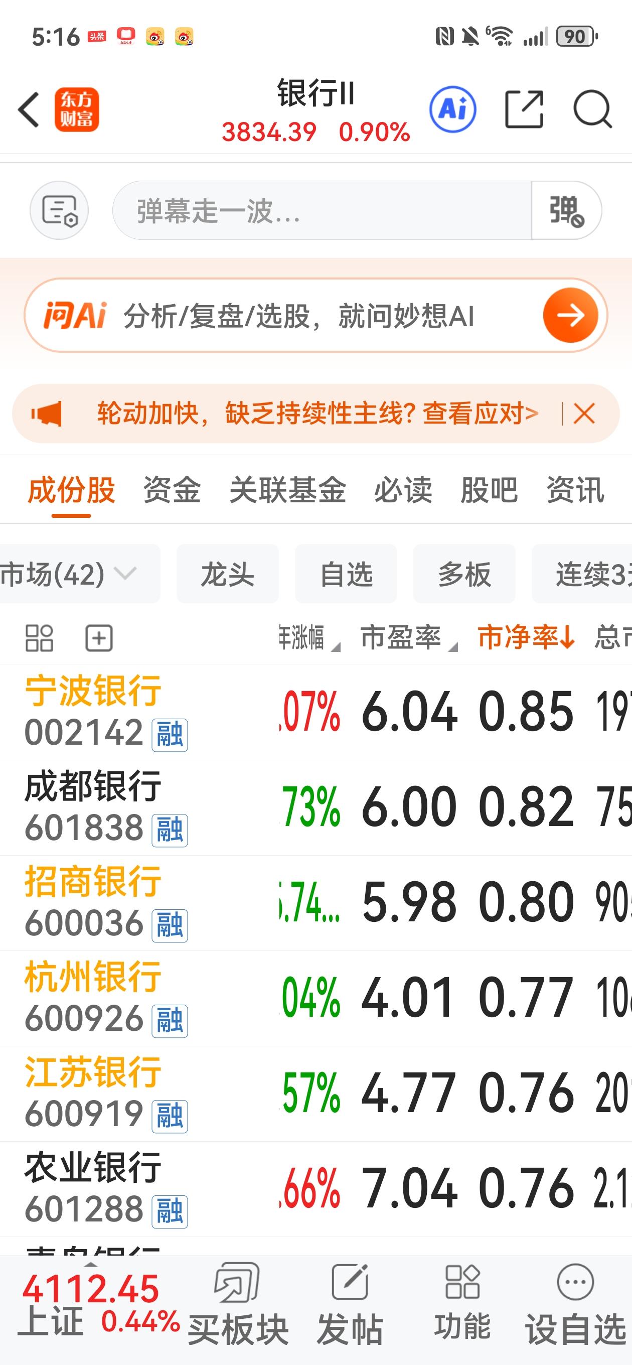 我这死守银行股的决心是市场教育的结果，是30年投资经验的总结，是无数次投机失败的