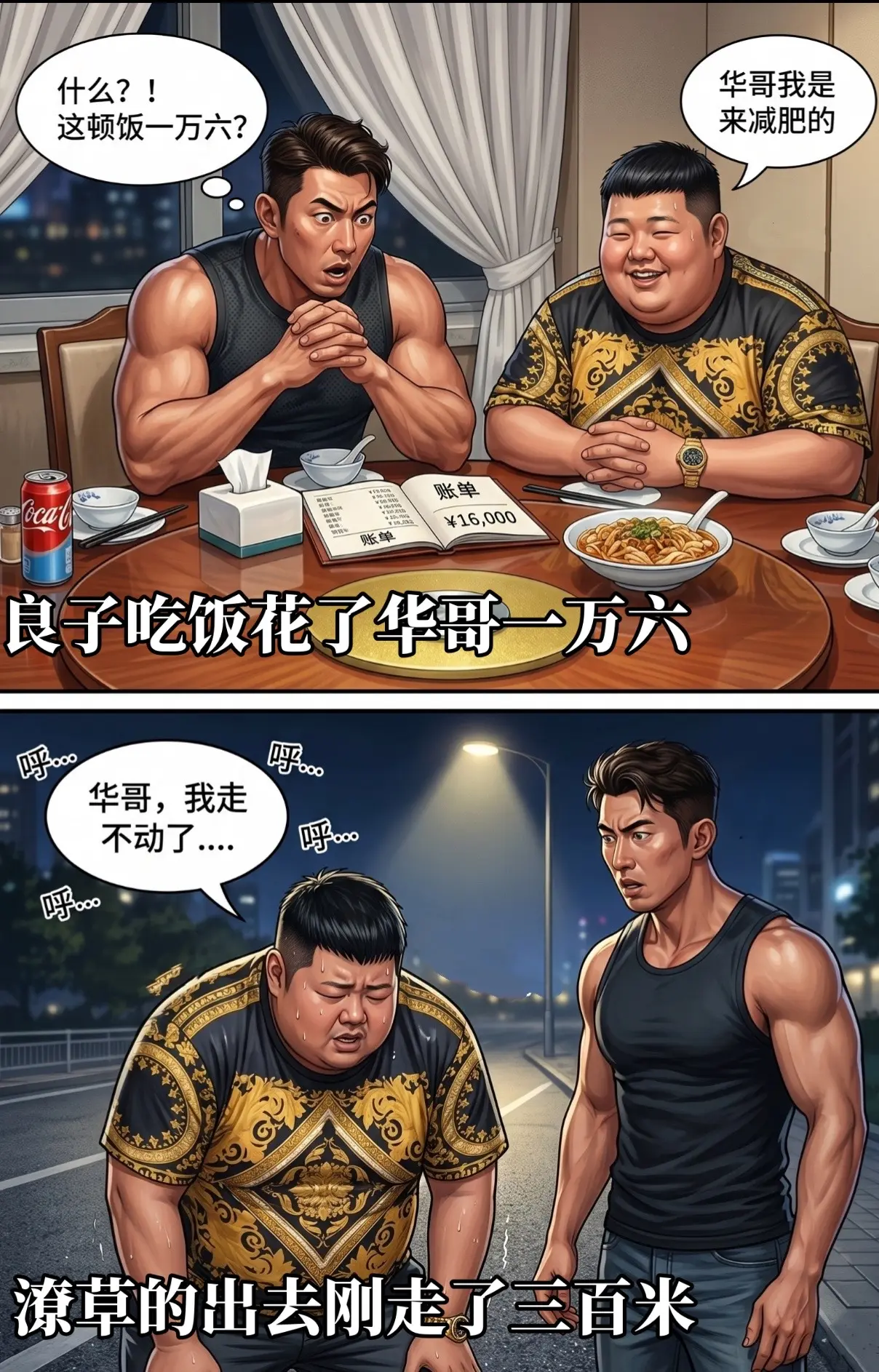 良子：华哥，我是来减肥的。