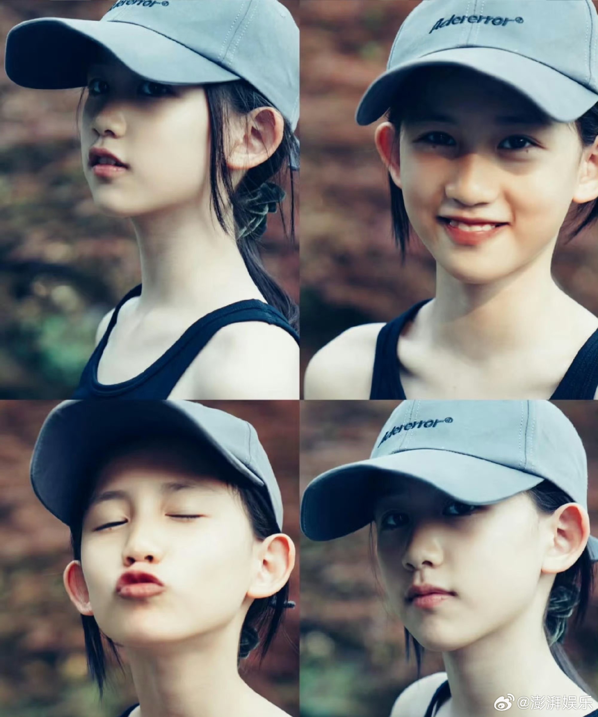 黄磊二女儿长得好像黄磊刷到多妹被偶遇的路透，自己补妆做鬼脸，穿露脐装豹纹裤，一点