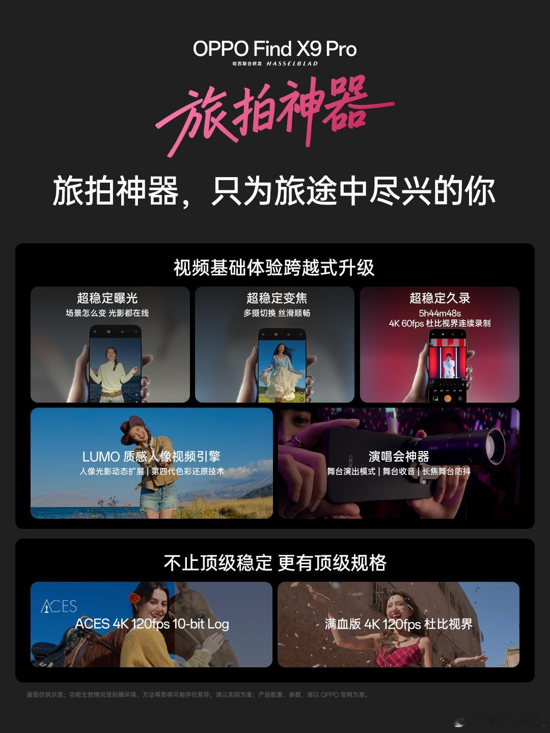 OPPOFindX9系列以全面革新的视频架构，优化曝光、变焦、长时拍摄不稳定