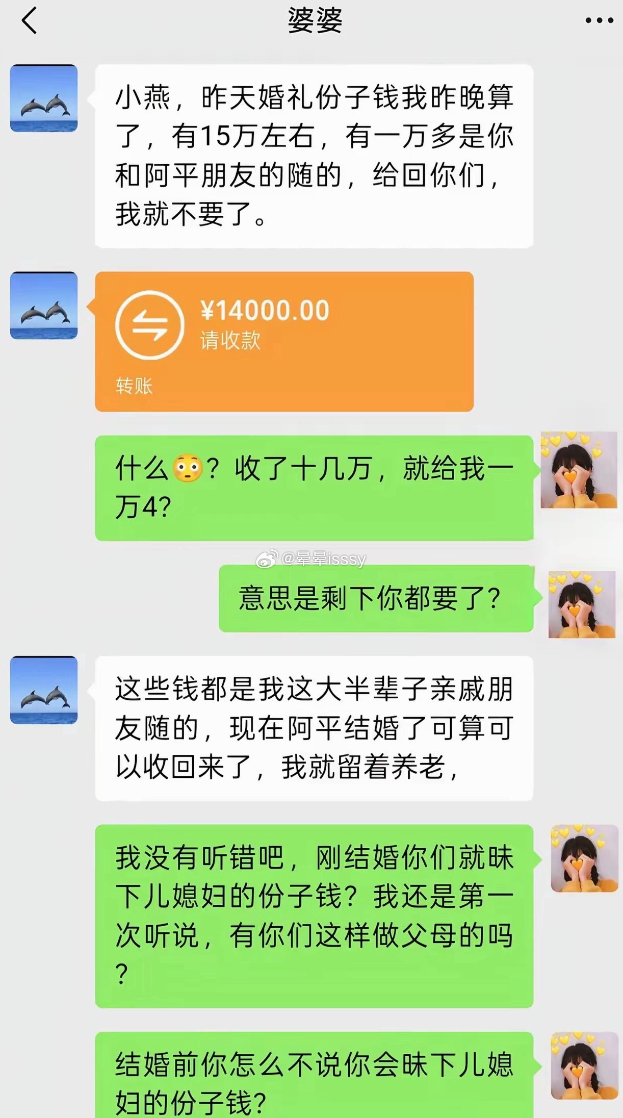 第一次听说份子钱是婆婆收下了，结婚前怎么不提前说