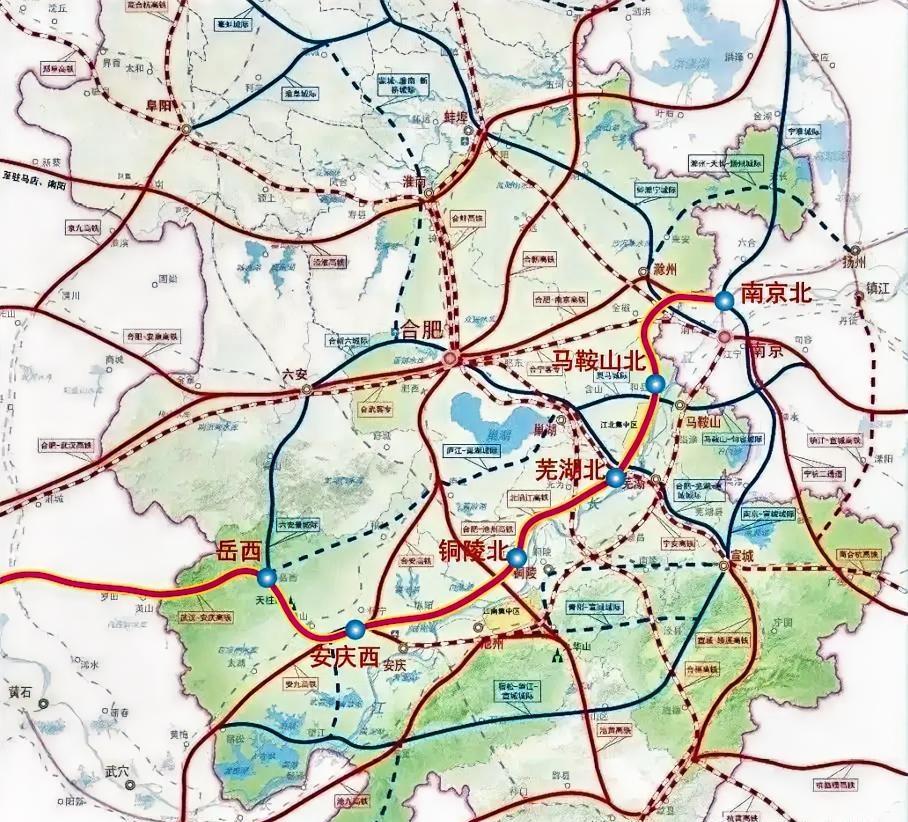 北沿江高铁：安徽江北发展的超前布局，未来可期！关于安徽北沿江高铁，有人认为它