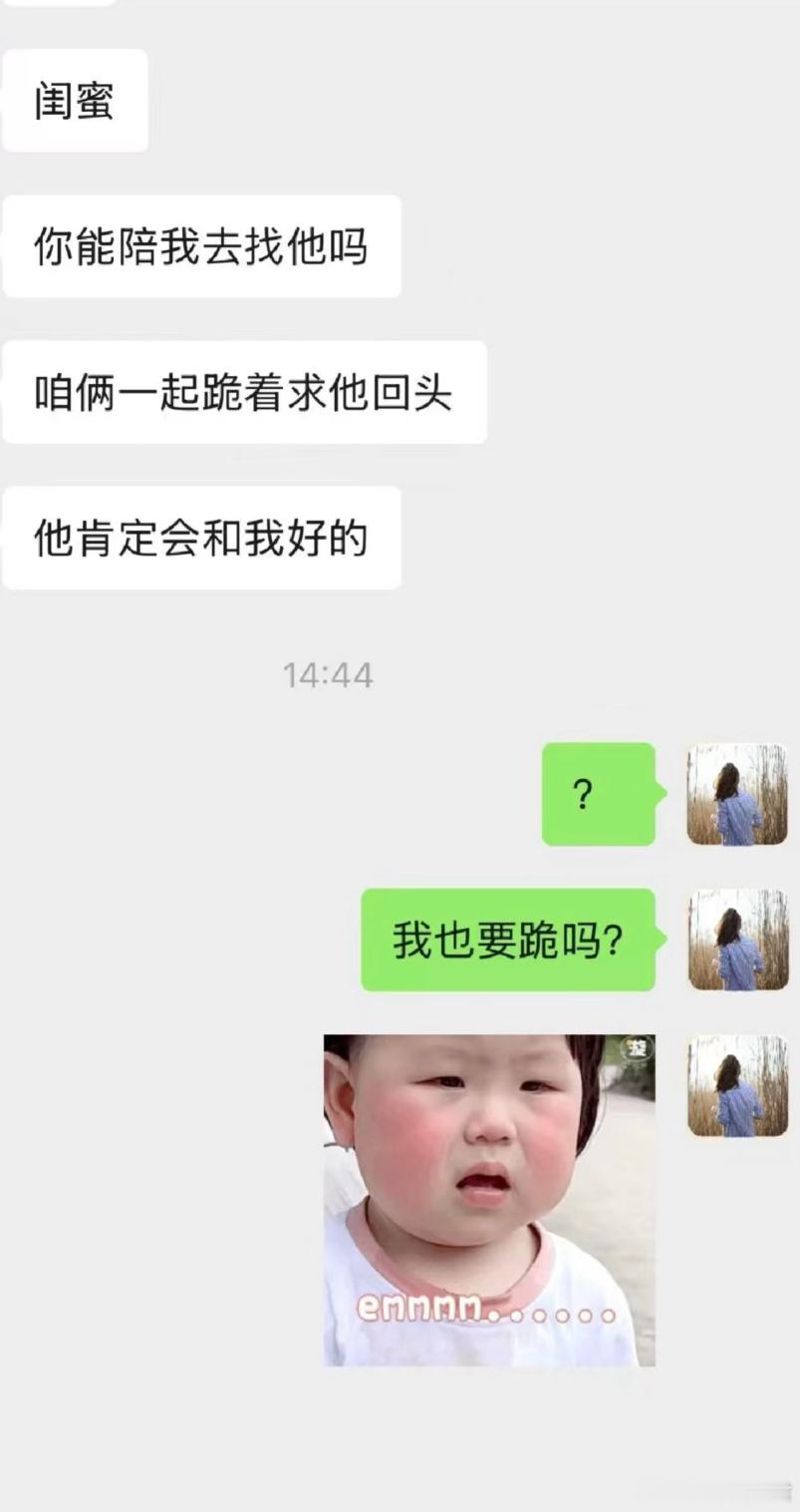 《咱俩一起跪着求他回头》《我也要跪吗？》