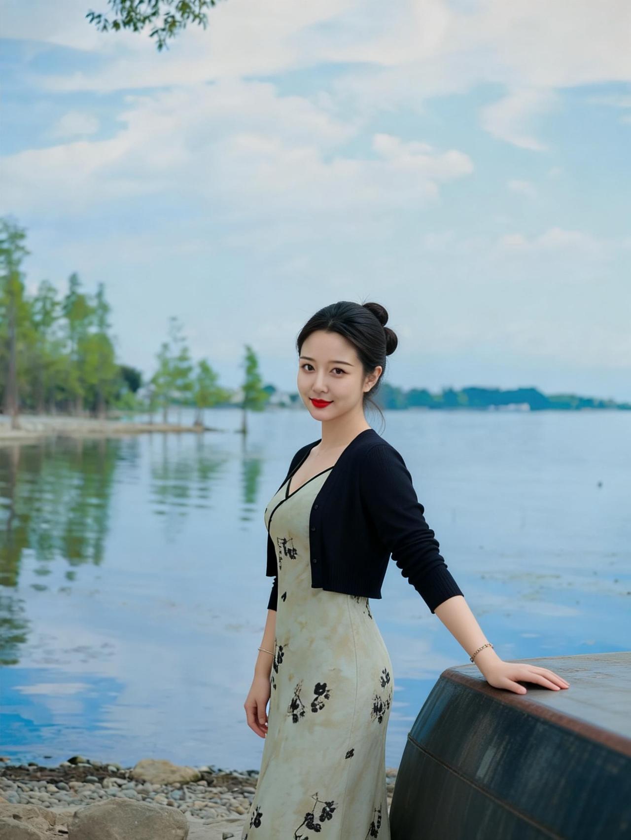把烦恼丢进风里，让它随水波流走吧，今天的我，只属于这一片湖、一阵风，和慢悠悠的自