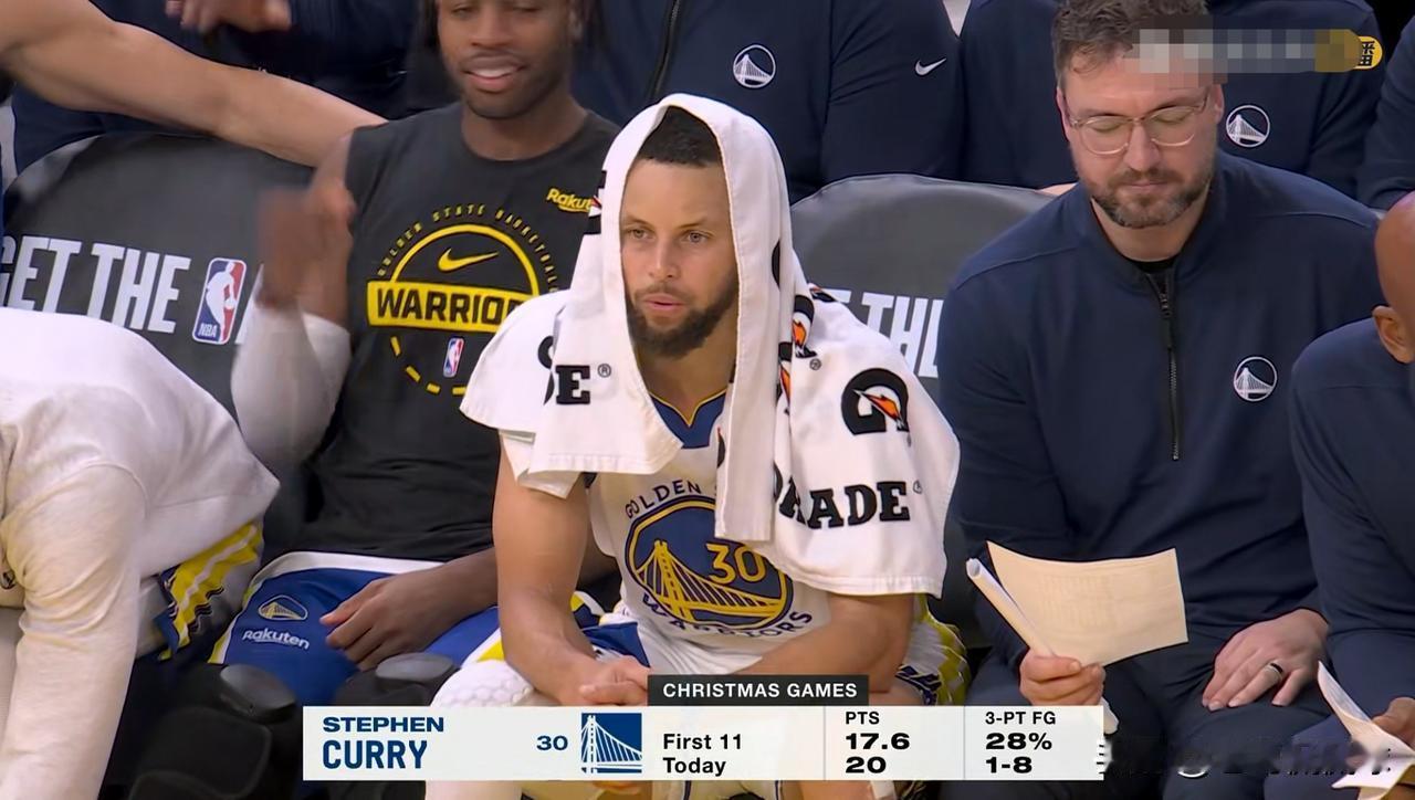 勇士当家球星库里竟然投不进三分球！在今天勇士主场以126：116击败独行侠的圣诞
