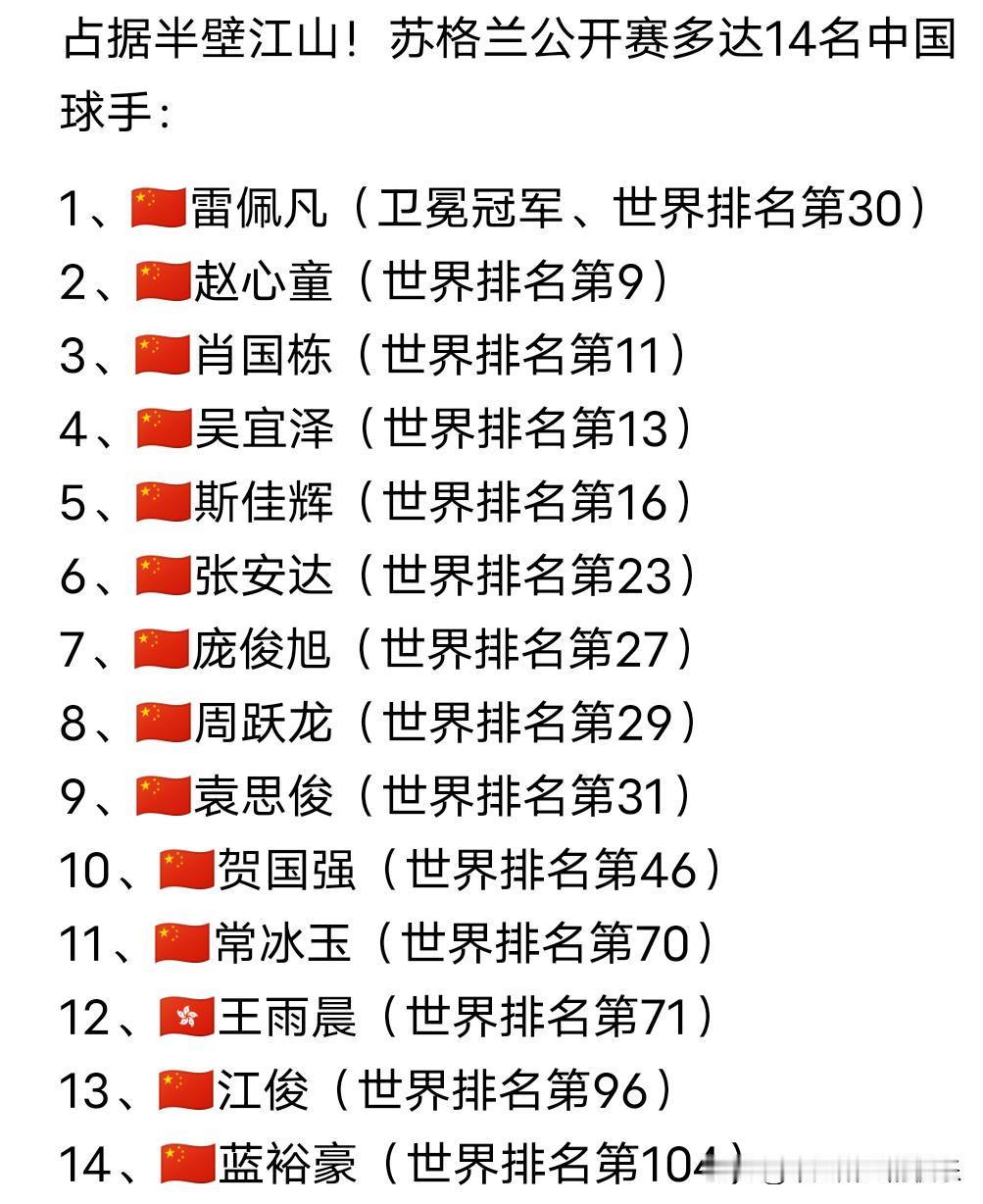 看着这一溜红闪闪的名字，今晚过去不知道还能剩几人？悲观者说：五个都难。理论派