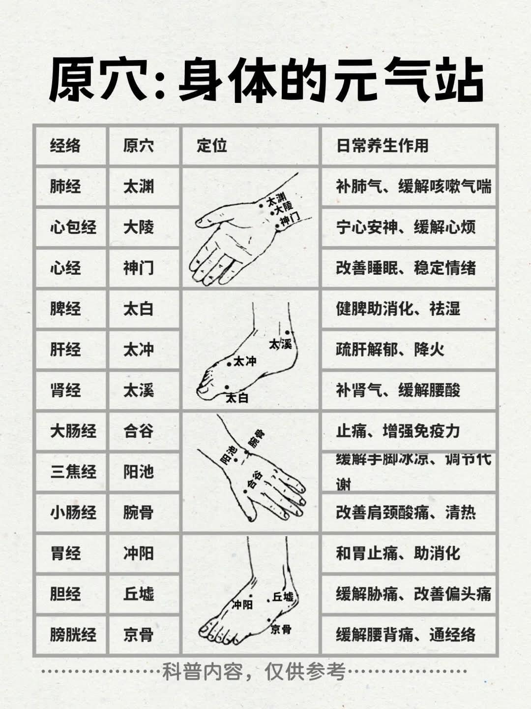 人体十二原穴的妙用！​​​