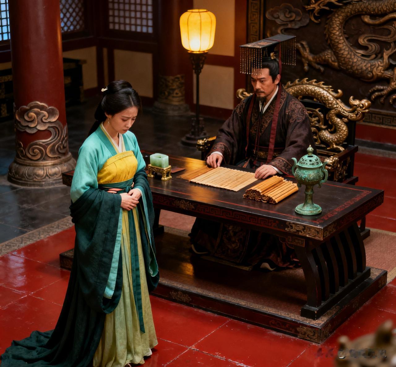 公元26年，光武帝刘秀正在处理公务，姐姐刘黄突然来访。谈话间，刘黄吞吞吐吐，面露