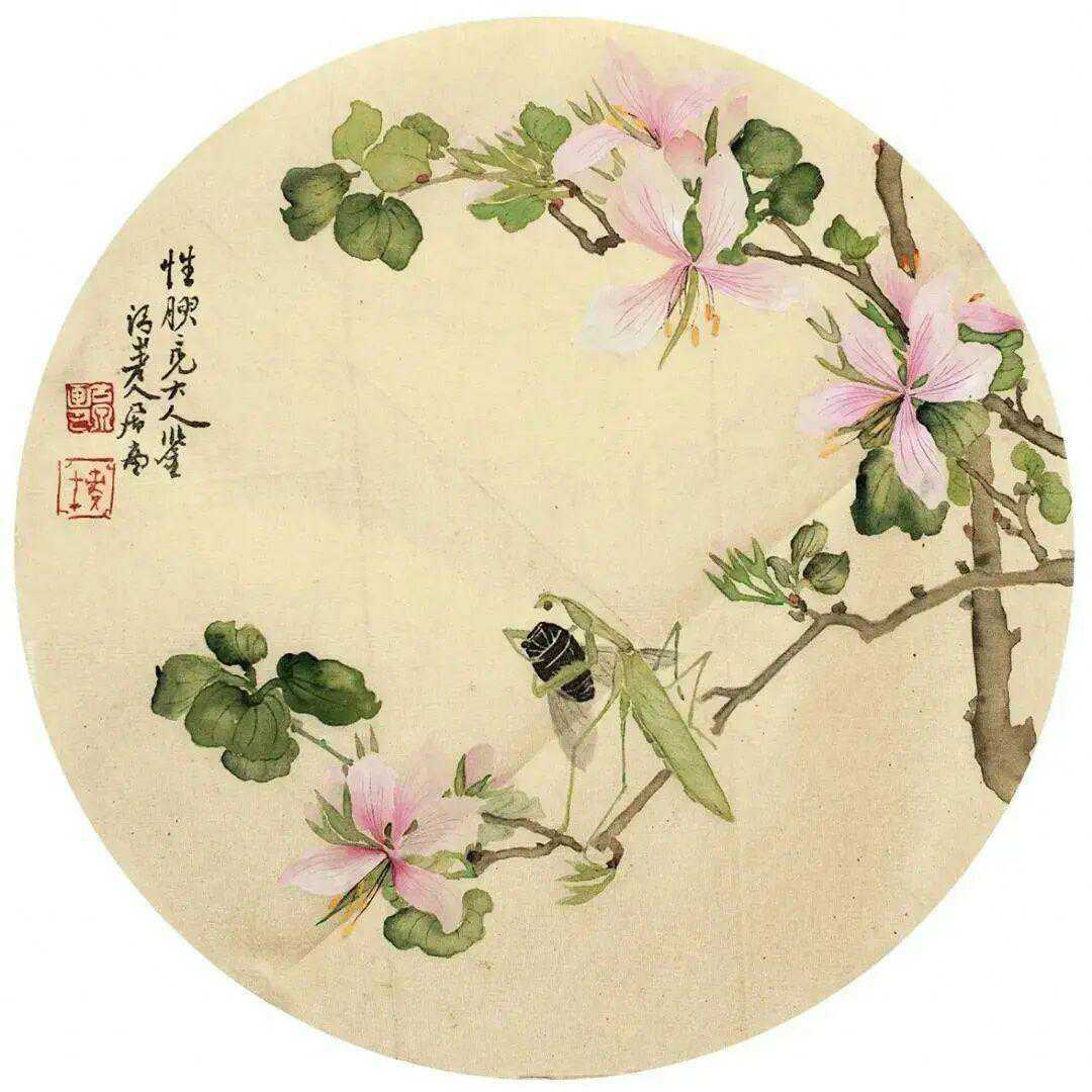 居廉扇画十图。居廉（1828-1904），字士刚，号古泉，别号隔山樵子、隔山老