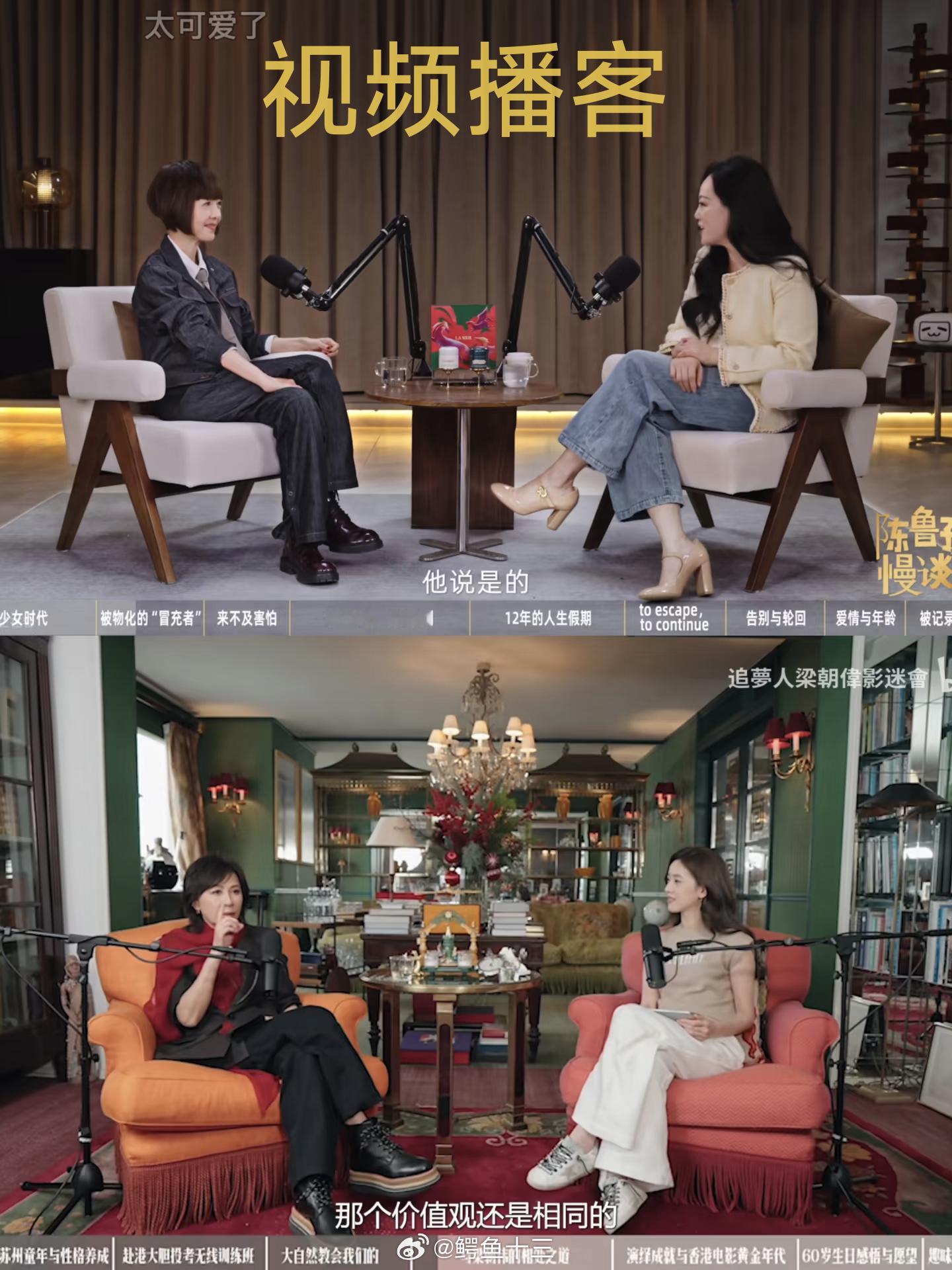 章泽天净资产600亿为什么播客桌上，要放两个大大的麦克风？鲁豫对谈章小蕙是这样