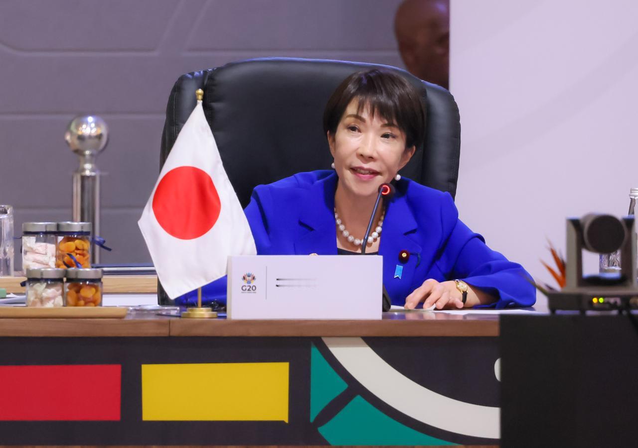 11月23日晚，高市早苗在结束了20国集团(G20)峰会之后，在南非举办了记者会