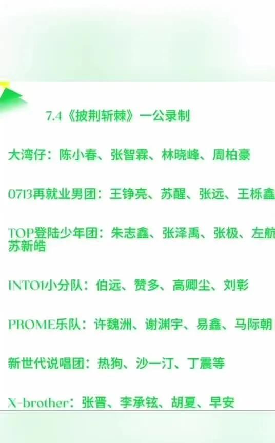 7.4《披荆斩棘》一公录制大湾仔:陈小春、张智霖、林晓峰、周柏豪0713再就